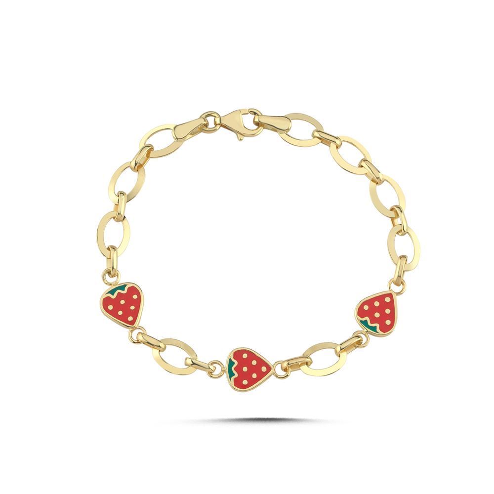 Çilek Çocuk Bileklik(14.5*0.6 Cm)